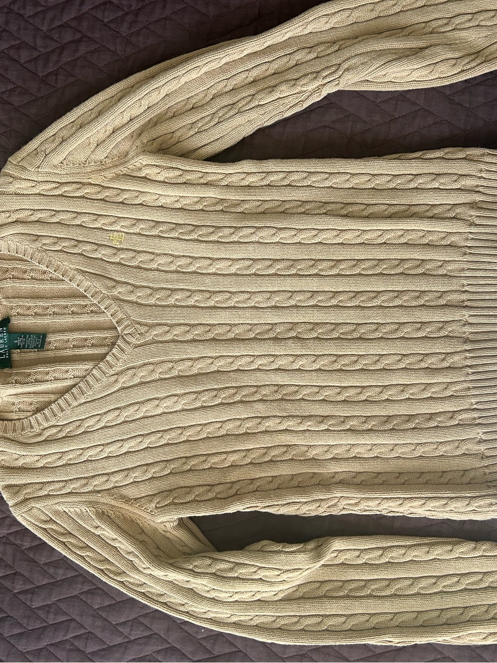 Bundle of Ralph Lauren Cable-Knit sweaters and polo v-necks - Picture 9 of 10
